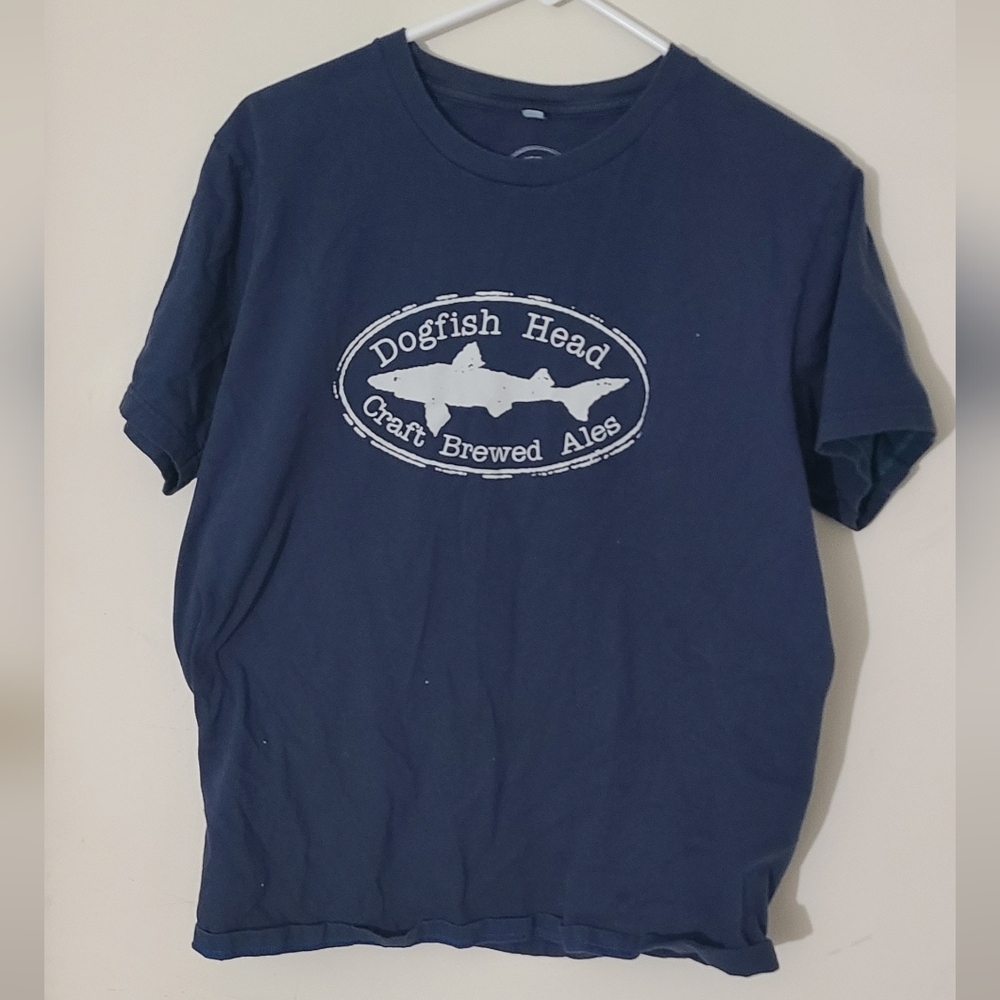 Dogfish Head Navy Graphic T-Shirt Medium